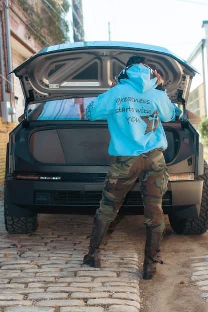 V1.1 "THE BLUEPRINT" FULL ZIP FACE HOODIE(oversized fit)