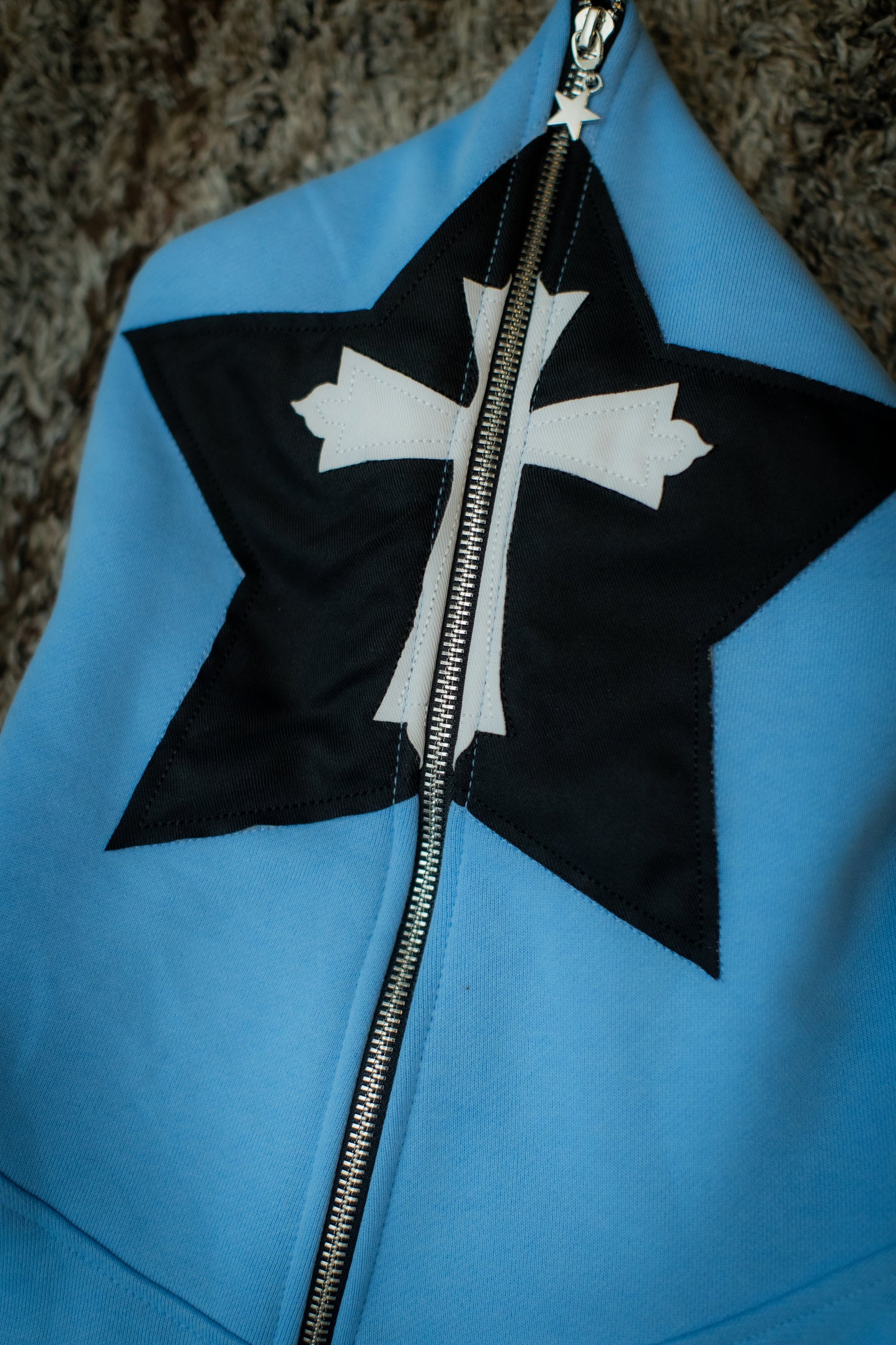 V1 OVERSIZED WASHED FULL ZIP FACE HOODIE